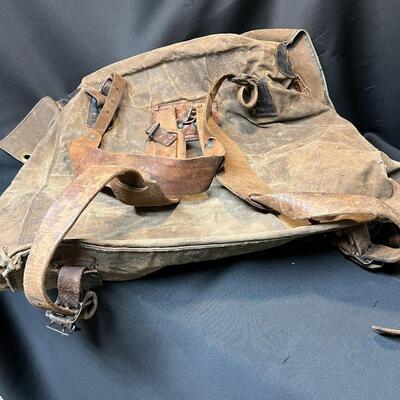 Rare WW2 Swedish Mountain Trooper Ducted Canvas Backpack