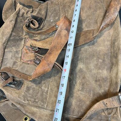Rare WW2 Swedish Mountain Trooper Ducted Canvas Backpack