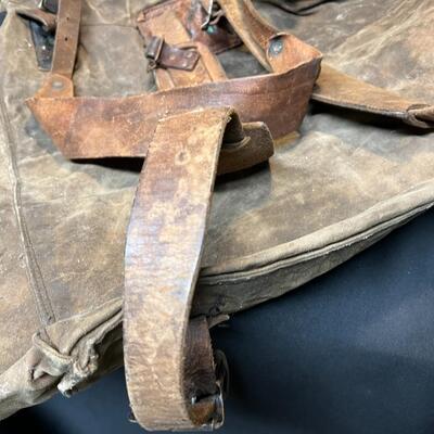 Rare WW2 Swedish Mountain Trooper Ducted Canvas Backpack