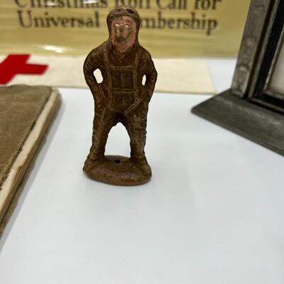 Lot of WW1 Red Cross Poster and Arm Band Pins and Ephemera