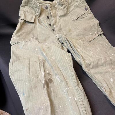 WW2 US Army M43 HBT Trousers 34 W x 33L