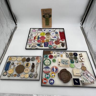 Large Lot of Seattle and Washington Related Buttons and Ephemera