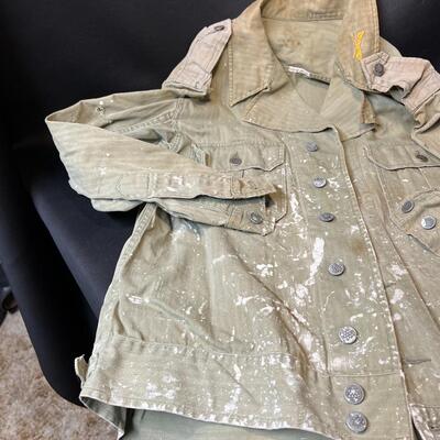 WW2 M37 Sage Green 13 Star Button Jacket with Calvery Collar