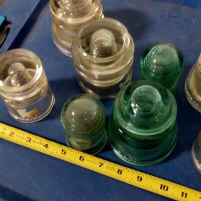 LOT 201   LOT OF OLD GLASS INSULATORS
