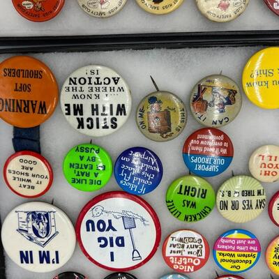 Large Lot of Vintage and Antique Buttons and Pins Related to Books, Comics, Cartoons, TV and Movies