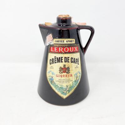 VINTAGE LEROUX CRÃŠME DE CAFÃ‰ LIQUER 4/5 QT DECANTER