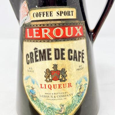 VINTAGE LEROUX CRÃŠME DE CAFÃ‰ LIQUER 4/5 QT DECANTER