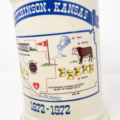 1972 CENTENNIAL HUTCHINSON KS CERAMIC WHISKEY DECANTER - MCCORMICK
