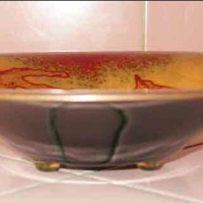 MS 1999 Studio Artist Enamel Metal Bowl Kelso Sansone Moose Eagle Wolf LE 159/220