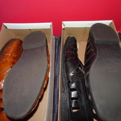 LOT 539.  TWO PAIR OF HUARACHE SHOES SIZE 10 1/2.   NEW TO LIKE NEW CONDITION
