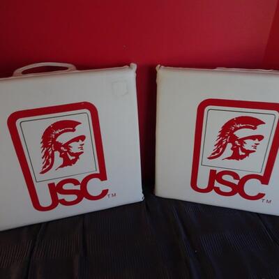 LOT 547.  VINTAGE USC SEAT CUSHIONS
