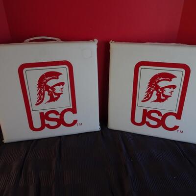 LOT 547.  VINTAGE USC SEAT CUSHIONS