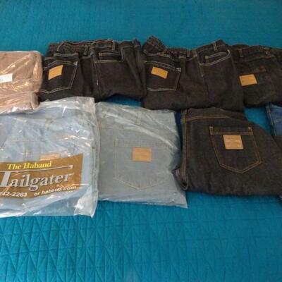 LOT 558.   SIX MENS JEANS