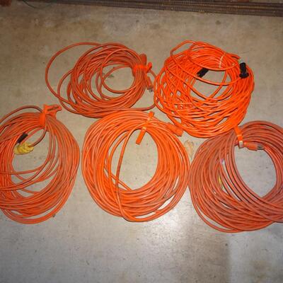 LOT 568. FIVE EXTENSION CORDS