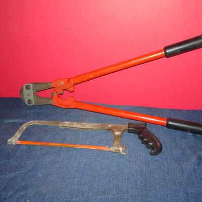 LOT 601. BOLT CUTTER AND HACK SAW