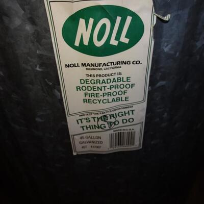 LOT 602. 46 GALLON STEEL TRASH CAN