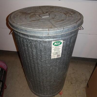 LOT 602. 46 GALLON STEEL TRASH CAN
