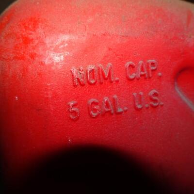 LOT 607.  TWO FIVE GALLON GAS CANS