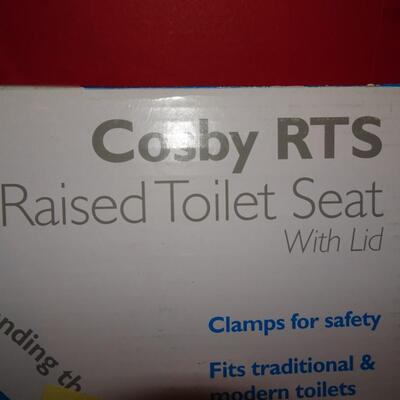 LOT 620. SWIFFER SWEEPER AND RAISED TOILET SEAT
