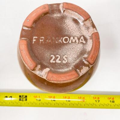 VINTAGE FRANKOMA POTTERY 22S FOOTED PLANTER BOWL