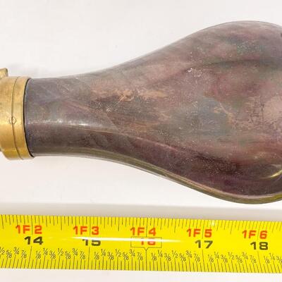 VINTAGE CIVIL WAR POWDER FLASK REPLICA - MADE IN ITALY