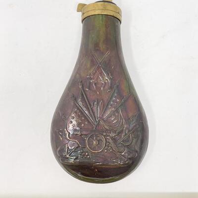 VINTAGE CIVIL WAR POWDER FLASK REPLICA - MADE IN ITALY