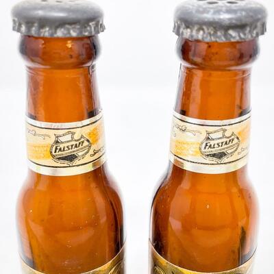 FALSTAFF BEER BOTTLE SALT & PEPPER SHAKERS #1