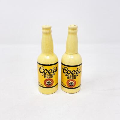 COORS GOLDEN BEER BOTTLE SALT & PEPPER SHAKERS #2