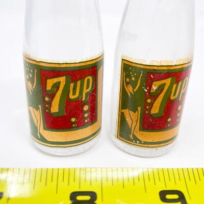 7-UP BOTTLE SALT & PEPPER SHAKERS