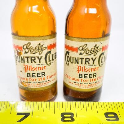 GOETZ COUNTRY CLUB PILSENER BEER BOTTLE SALT & PEPPER SHAKERS