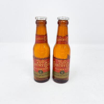 GOETZ COUNTRY CLUB PILSENER BEER BOTTLE SALT & PEPPER SHAKERS #2
