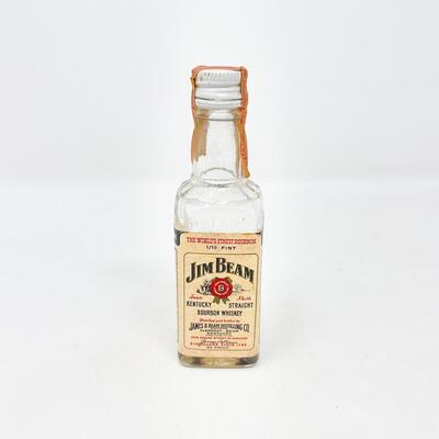 JIM BEAM BOURBON WHISKEY BOTTLE #2 - 1/10 PINT