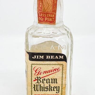 JIM BEAM BOURBON WHISKEY BOTTLE #2 - 1/10 PINT