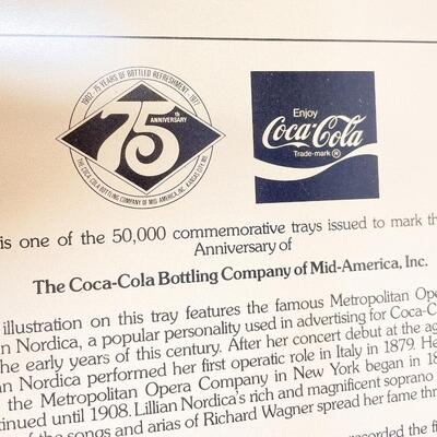 1977 COCA-COLA 75TH ANNIVERSARY METAL TRAY