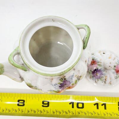 MINI RIBBED FLORAL TEAPOT/CREAMER