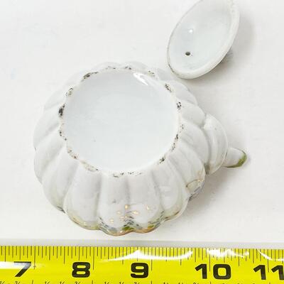 MINI RIBBED FLORAL TEAPOT/CREAMER
