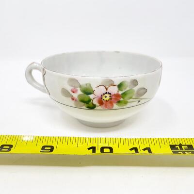 FLORAL TEACUP & SAUCER SET - JAPAN