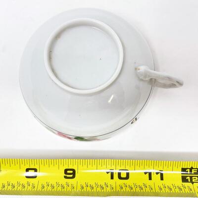 FLORAL TEACUP & SAUCER SET - JAPAN