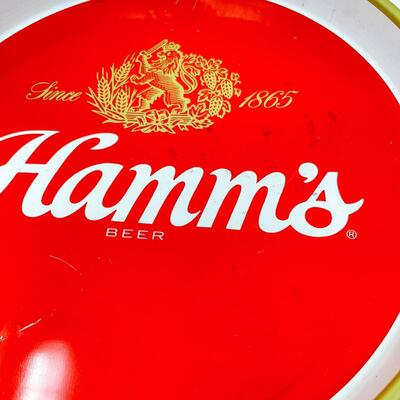 12â€ HAMMâ€™S BEER METAL TRAY - RED