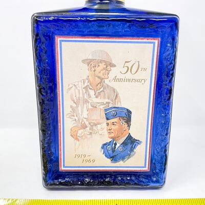 1969 AMERICAN LEGION 50TH ANNIVERSARY WHISKEY BOTTLE - 4/5 QUART
