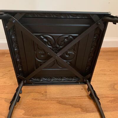 Metal Plant Stand w/ Faux Floral Arrangement in Metal Planter (DR-HS)