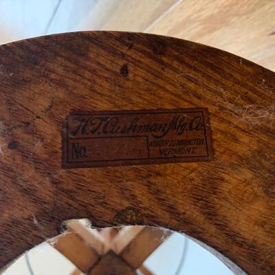 H. T. Cushman Coat Rack w/ Umbrella Stand & Woven Floor Mat (DR-HS)