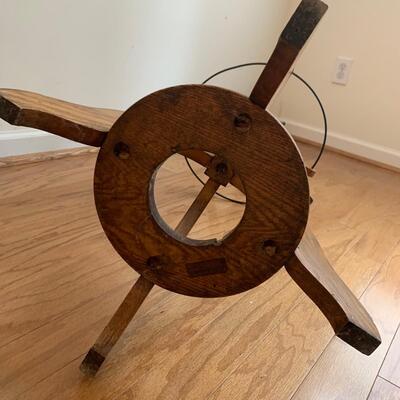 H. T. Cushman Coat Rack w/ Umbrella Stand & Woven Floor Mat (DR-HS)