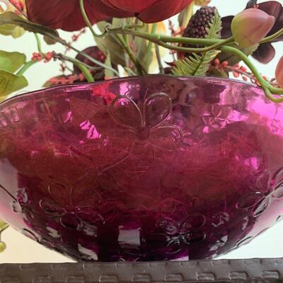 Faux Orchid Arrangement w/ Ornate Metal Stand (DR-HS)