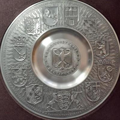 Roders decorative pewter plate