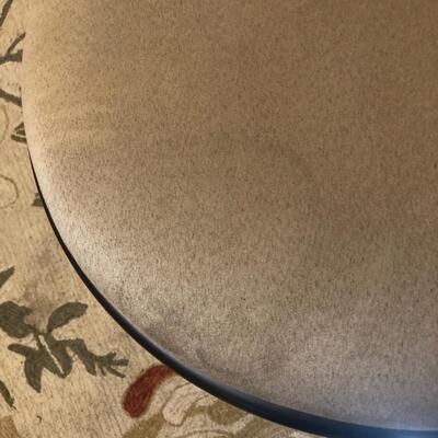 Metal & Suede Seat Barstool & Pier Imports  Rug (MBB-KM)