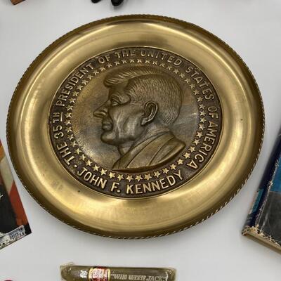 Lot of Vintage 1960s JFK Collectibles Ephemera Buttons and Coin Banks