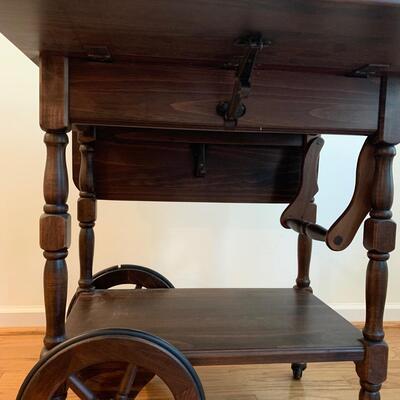 Wooden Drop Leaf Tea Cart (DR-HS)
