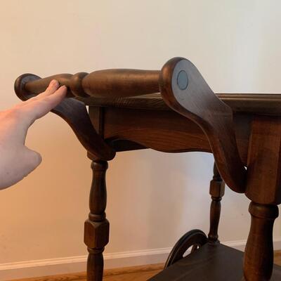 Wooden Drop Leaf Tea Cart (DR-HS)