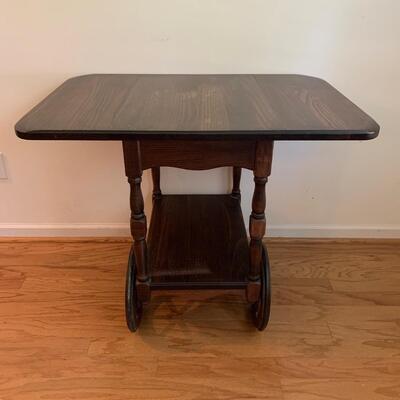 Wooden Drop Leaf Tea Cart (DR-HS)